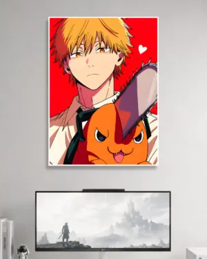 Denji Chainsaw Man Anime Poster
