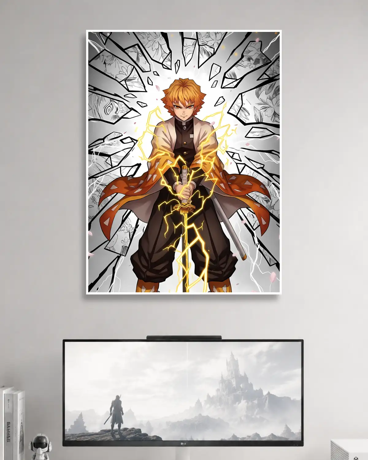 Zenitsu Agatsuma Demon Slayer Anime Poster