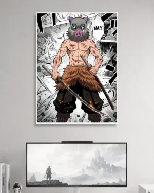 Inosuke Hashibira Demon Slayer Anime Poster