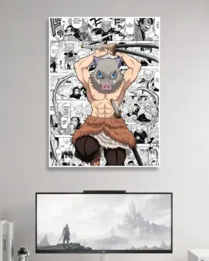 Inosuke Hashibira Demon Slayer Anime Poster