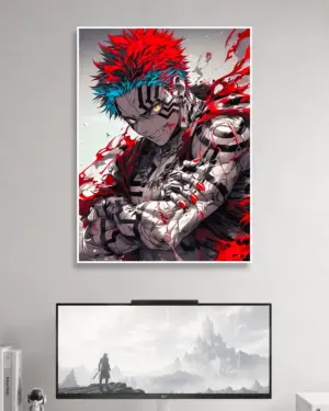Akaza Demon Slayer Anime Poster