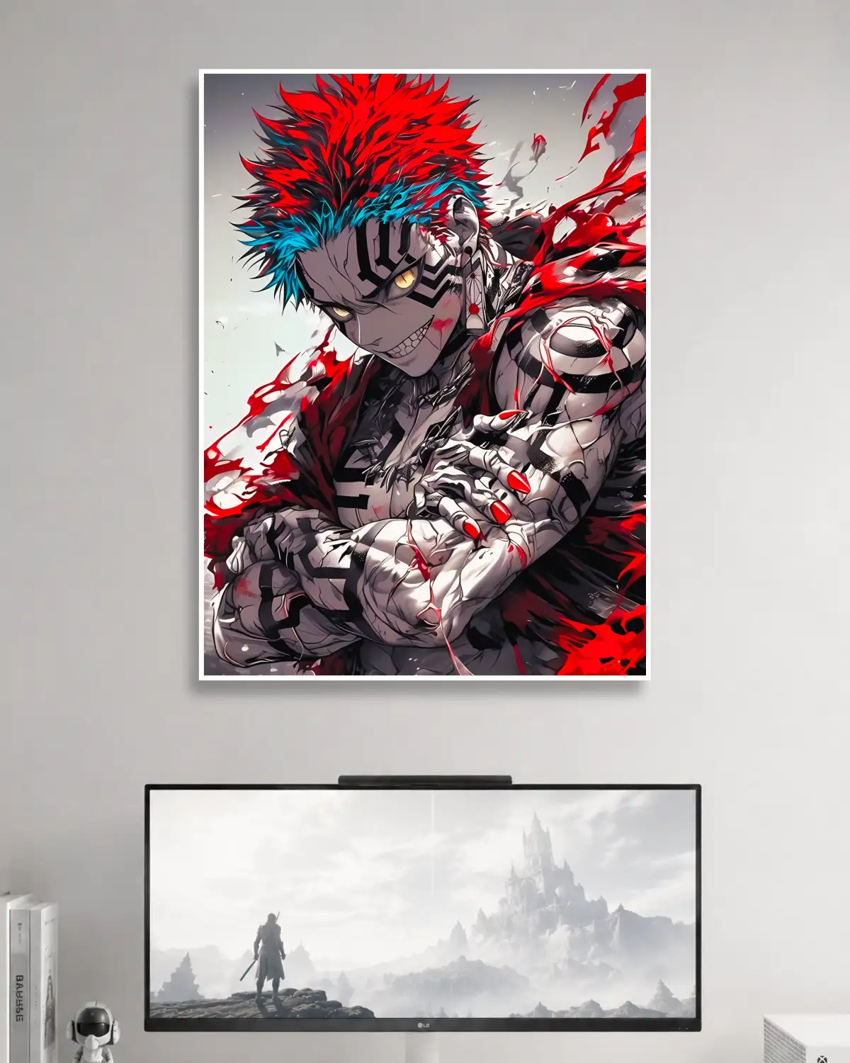 Akaza Demon Slayer Anime Poster
