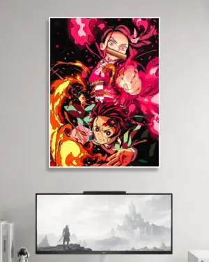 Tanjiro Nezuko Demon Slayer Anime Poster
