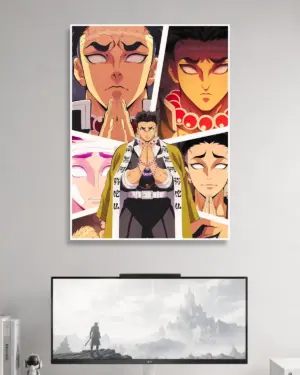 Gyomei Himejima Demon Slayer Anime Poster