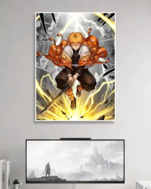 Zenitsu Demon Slayer Anime Poster