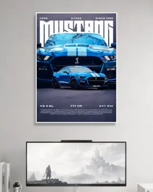 Ford Mustang Gt 500 Car Wall Poster #35 | Cars Wall Posters