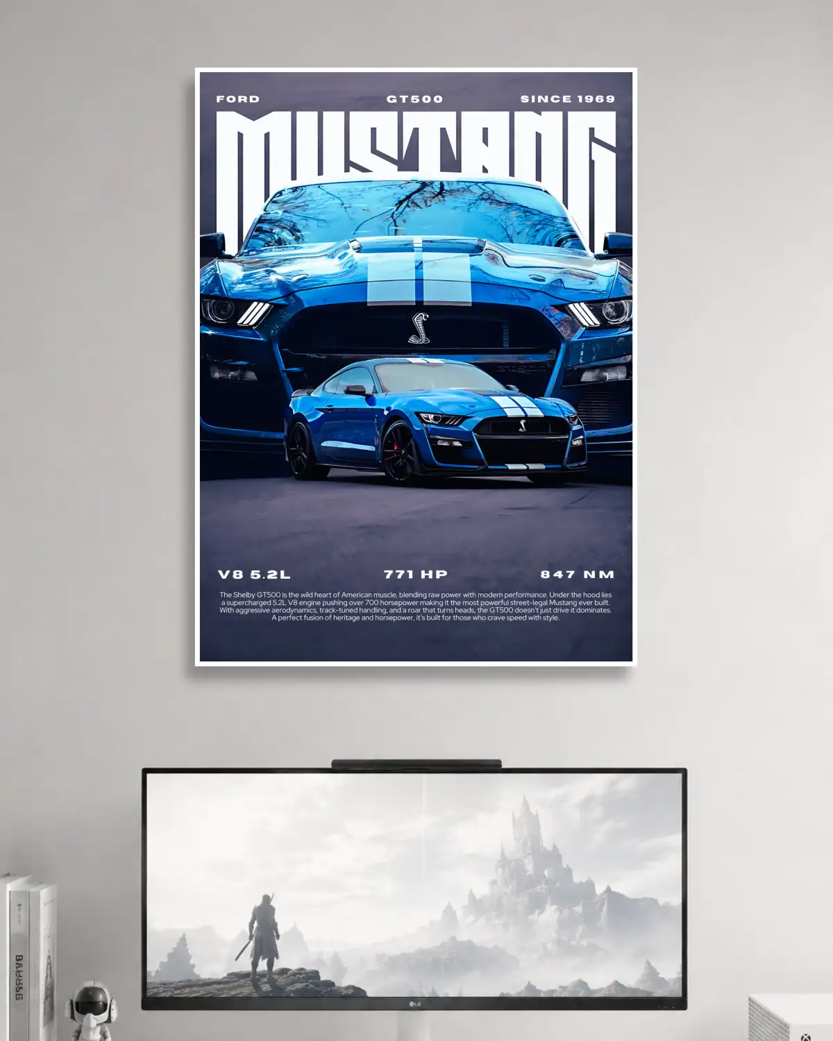 Ford Mustang Gt 500 Car Wall Poster #35 | Cars Wall Posters
