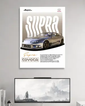 Toyota Supra Car Poster