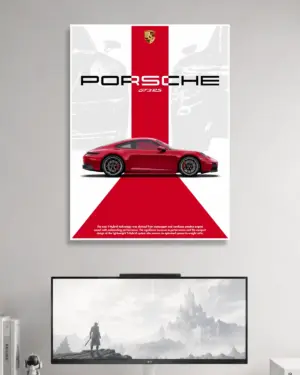 Porsche GT3RS Car Poster