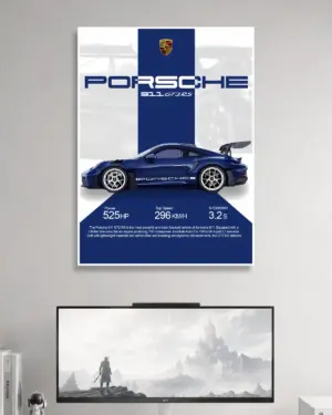 Porsche 911 GT3RS Car Poster