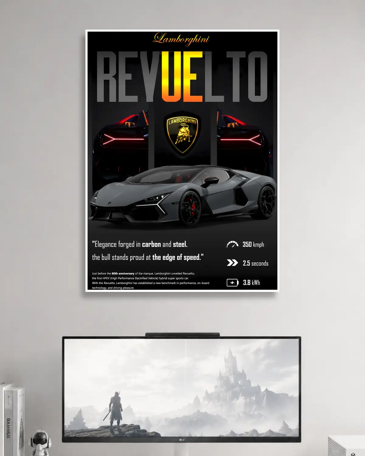 Lamborghini Revuelto Car Poster