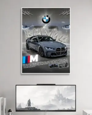 BMW M4 Car Poster