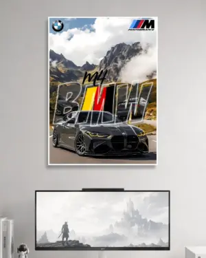 BMW M4 Car Poster