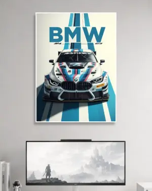 BMW M4 Car Poster