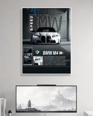 BMW M4 Car Poster