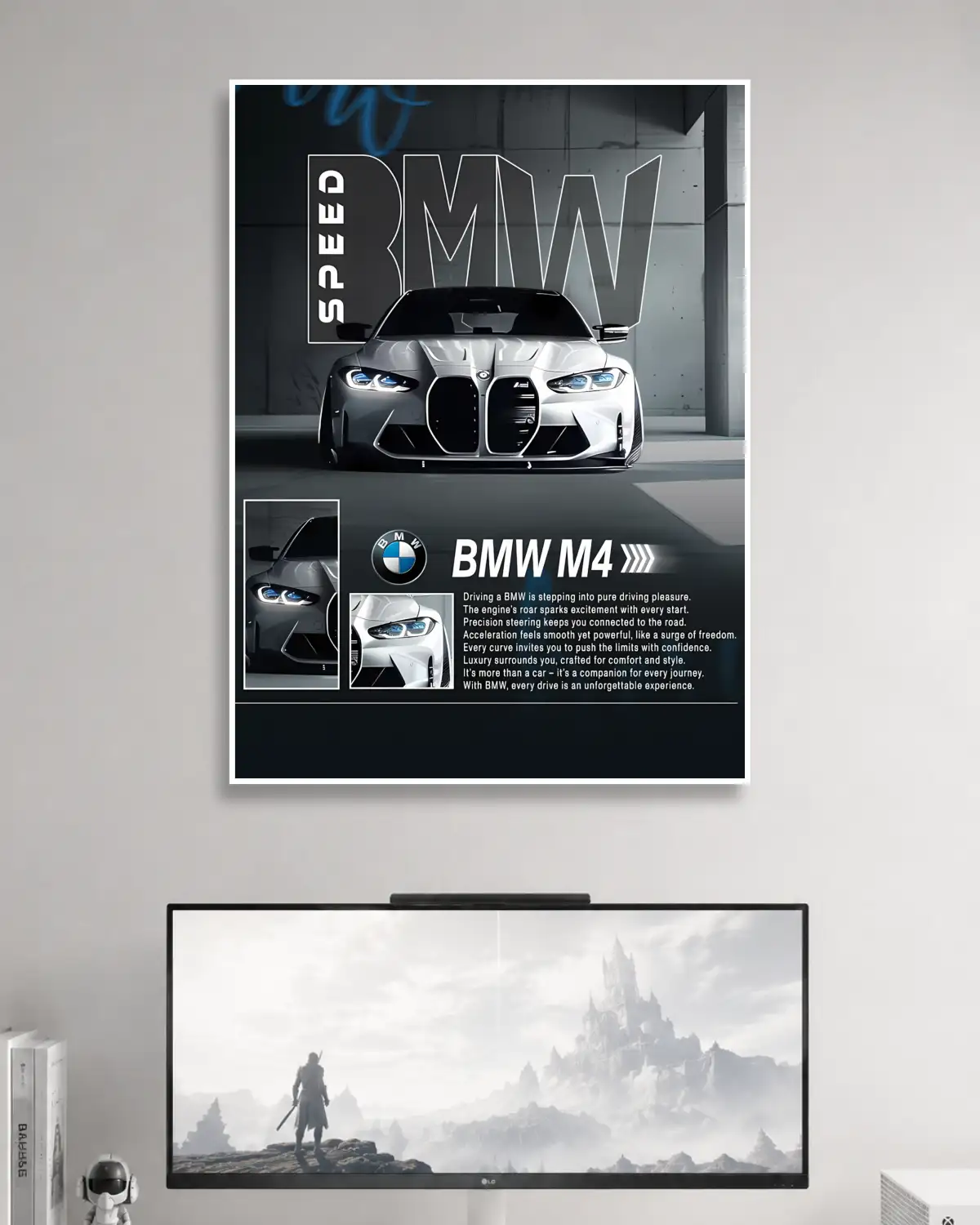 BMW M4 Car Poster