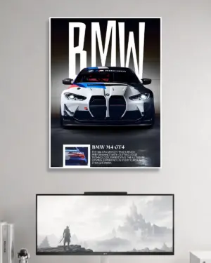 BMW M4 GT 4 Car Poster