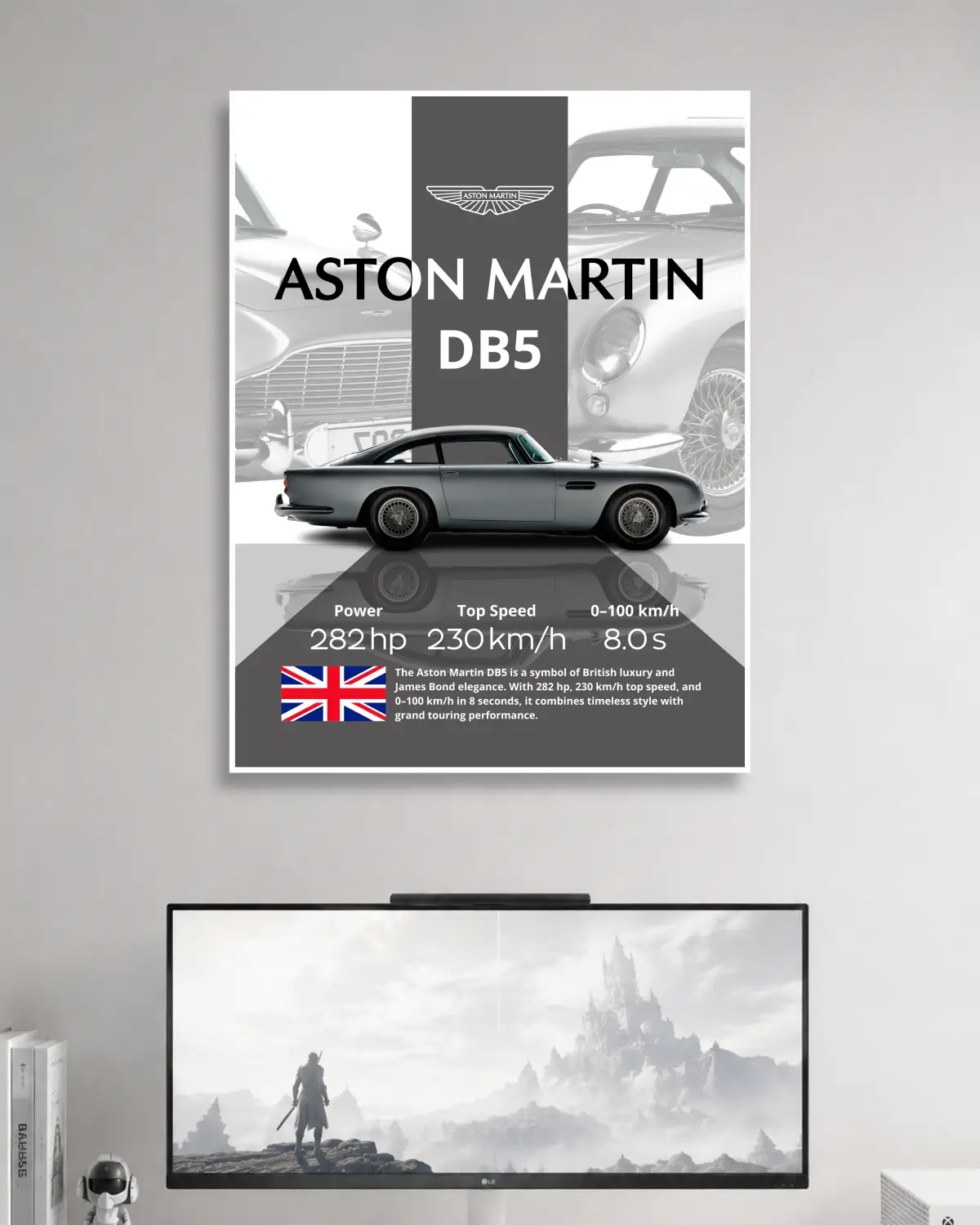 Aston Martin DB5 Car Wall Poster