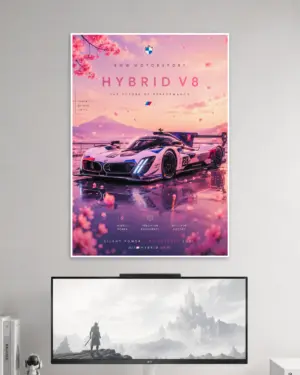 BMW Hybrid V8 Car Wall Poster