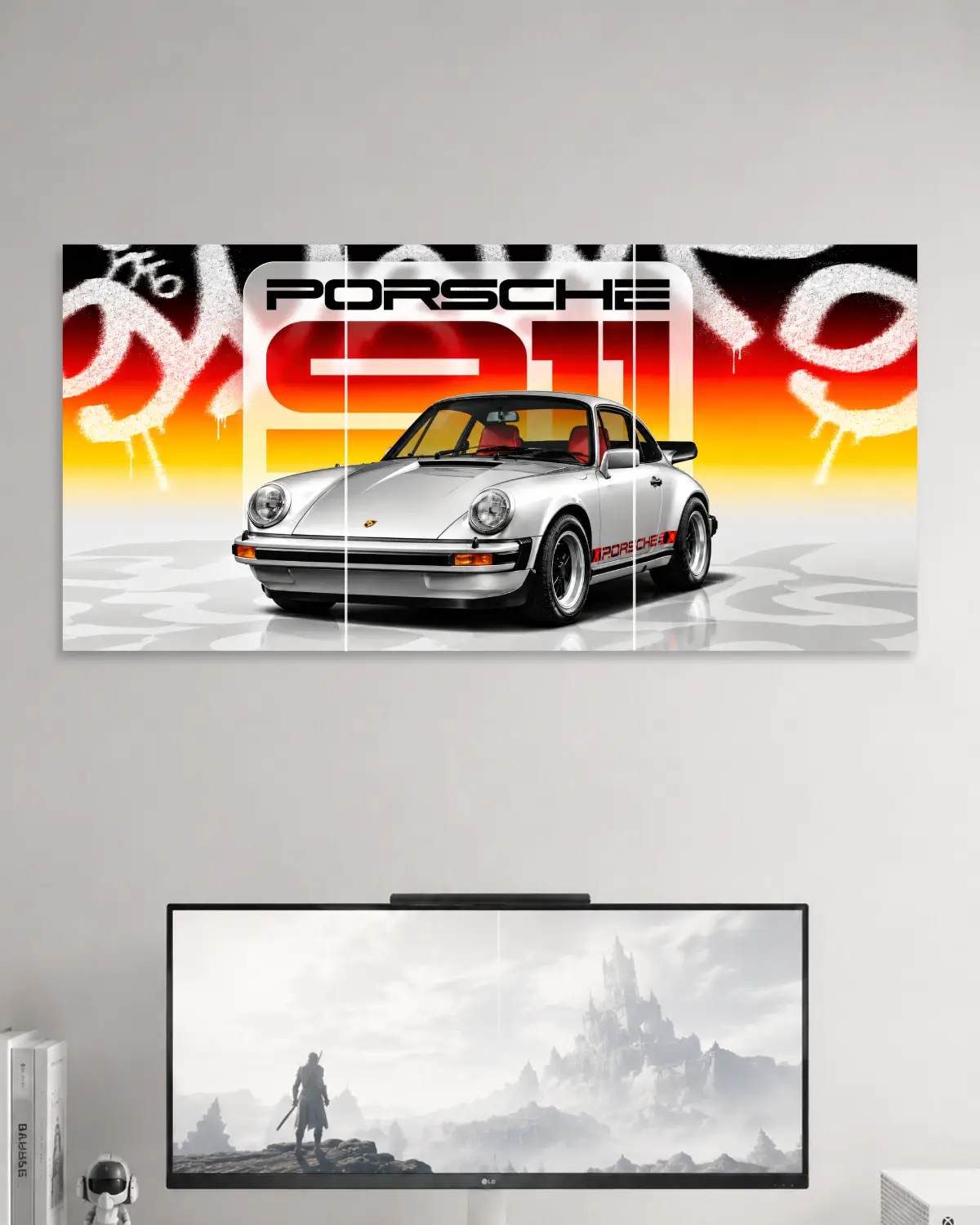 Porsche 911 Split Car Poster