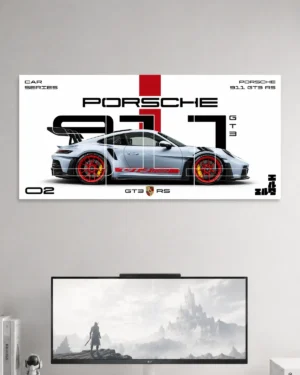 Porsche 911 Split Car Poster