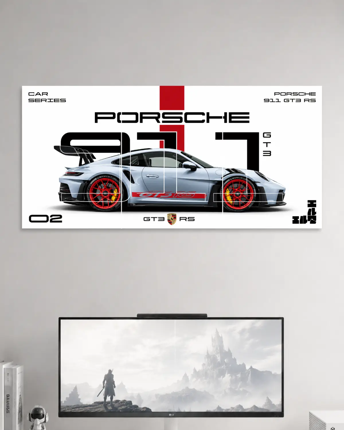 Porsche 911 Split Car Poster