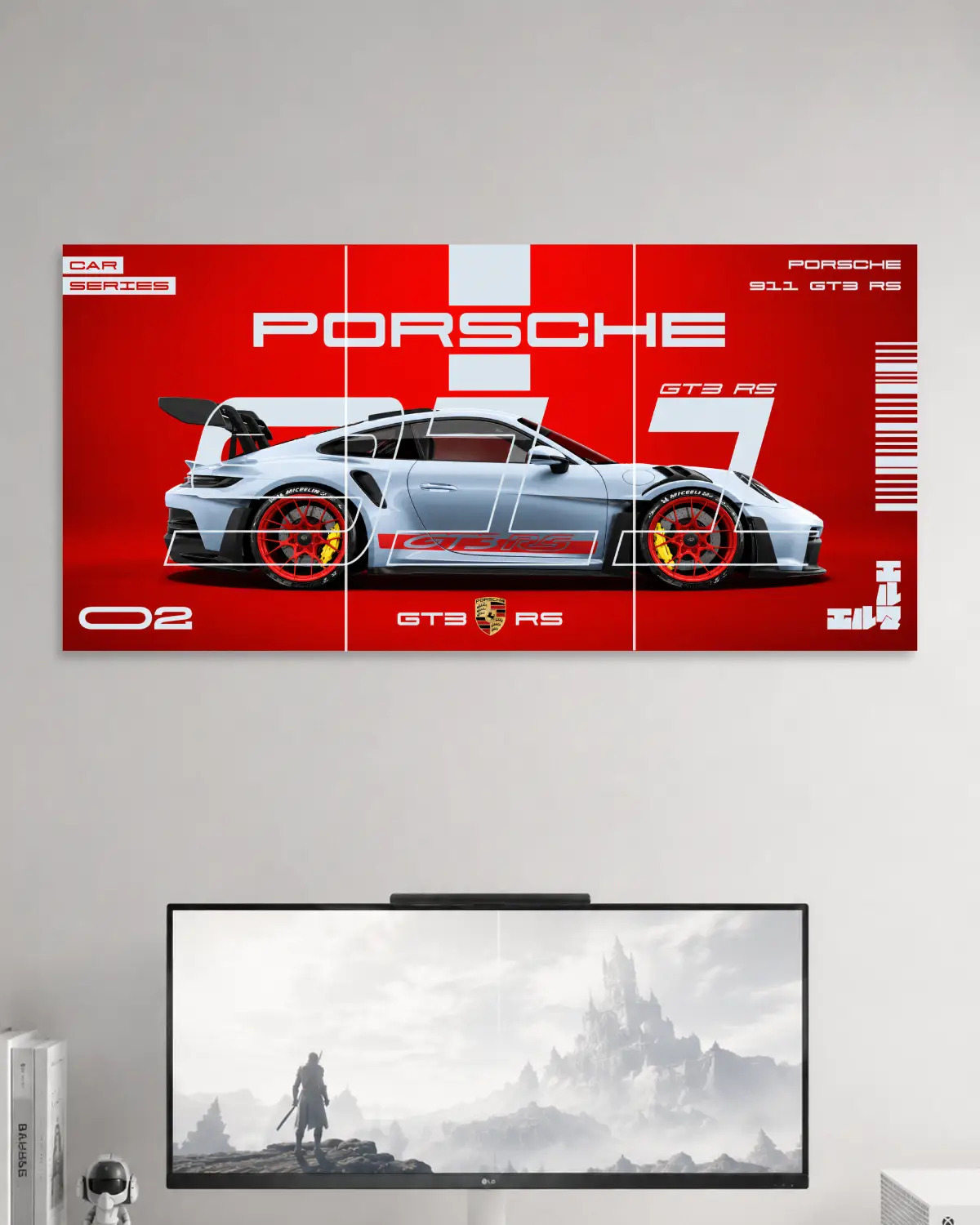 Porsche 911 Split Car Poster