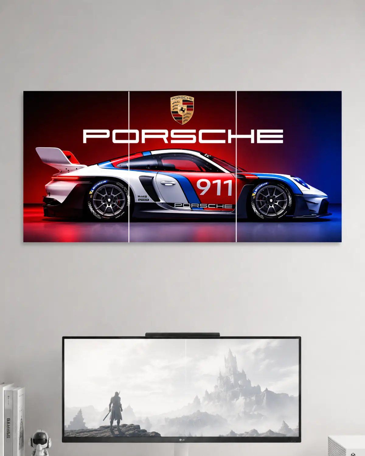 Porsche 911 Split Car Poster