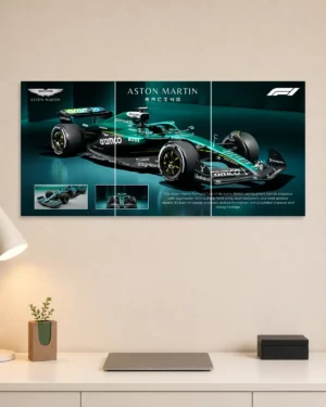 Aston Martin Formula 1 Split Car Poster
