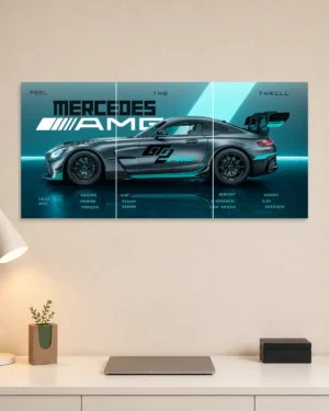 Mercedes AMG Split Car Poster