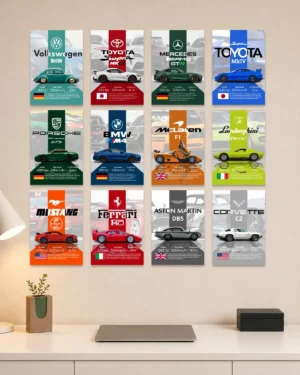 Mini Mix Car Poster Kit | Set of 12